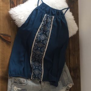BOHO Maurice’s Blue tank top! Aztec size XL